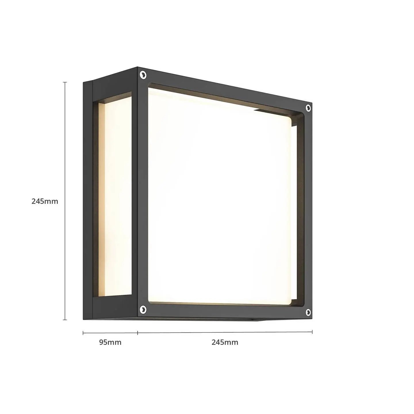 B-Ware Lucande Quadratische Außenwandleuchte Aurelien Wandleuchte Lampe E27 - 4251096537925
