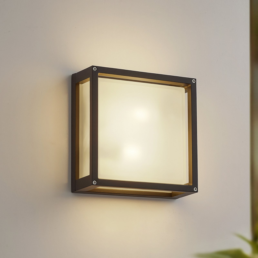 Lucande Außenwandlampe Leuchte Außenbeleuchtung Anthrazit Sensor 25x25 Cm Lampe B-Ware - 4251911797268