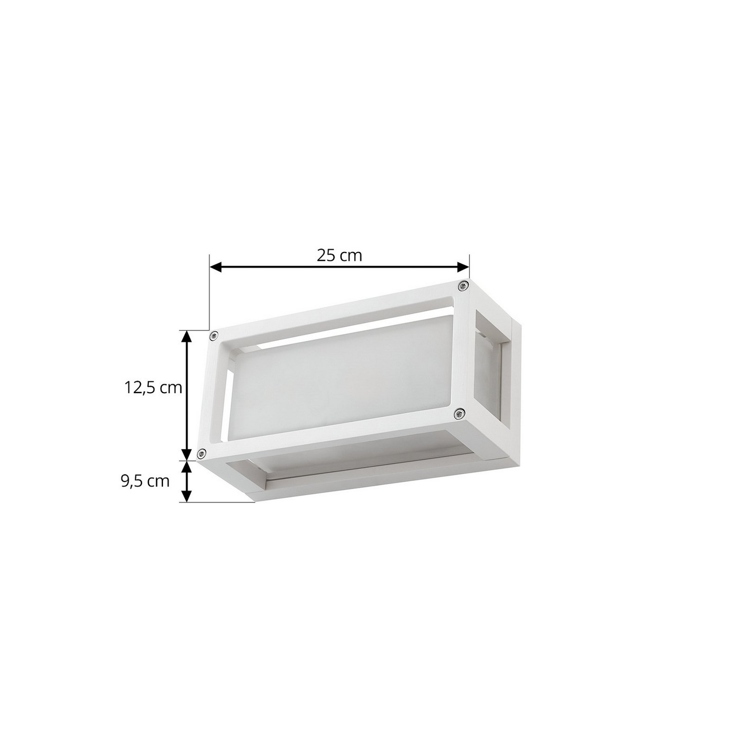 Lucande Außenwandlampe Wandbeleuchtung Außenleuchte Weiß Glas Ip54 12,5cm Licht B-Ware - 4251911797299