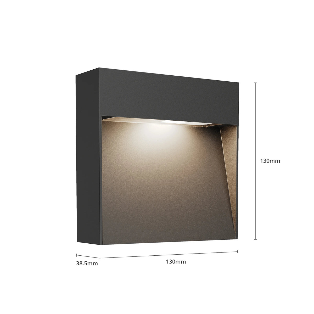 Lucande Außenwandlampe Noreia 13 cm anthrazit IP65 G9 Wandlampe Outdoor Lampe - 9616143