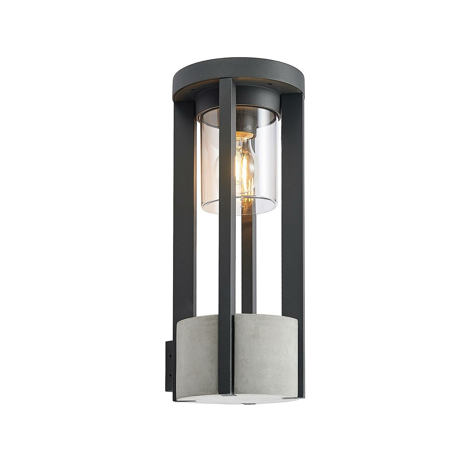 B-Ware Lucande Overa Außenwandleuchte Außenlampe Wandleuchte Lampe Leuchte  Rund E27