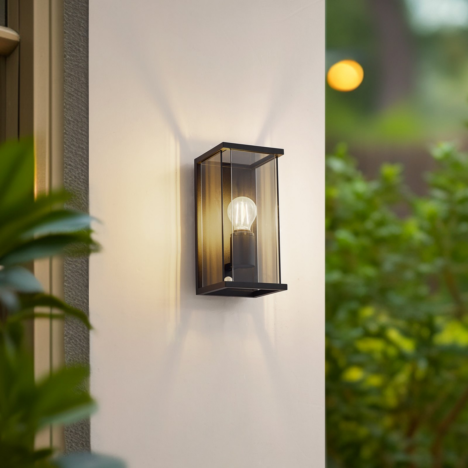 B-Ware Lucande Außenwandleuchte Wandlampe Außenlampe Rauchgrau Sensor Ip54 E27868