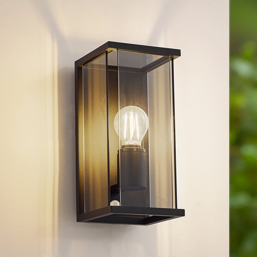 Lucande Außenwandleuchte Wandlampe Außenlampe Rauchgrau Sensor Ip54 E27 B-Ware - 4251911799019