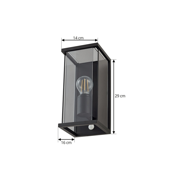 Lucande Außenwandleuchte Wandlampe Außenlampe Rauchgrau Sensor Ip54 E27 B-Ware - 4251911799019