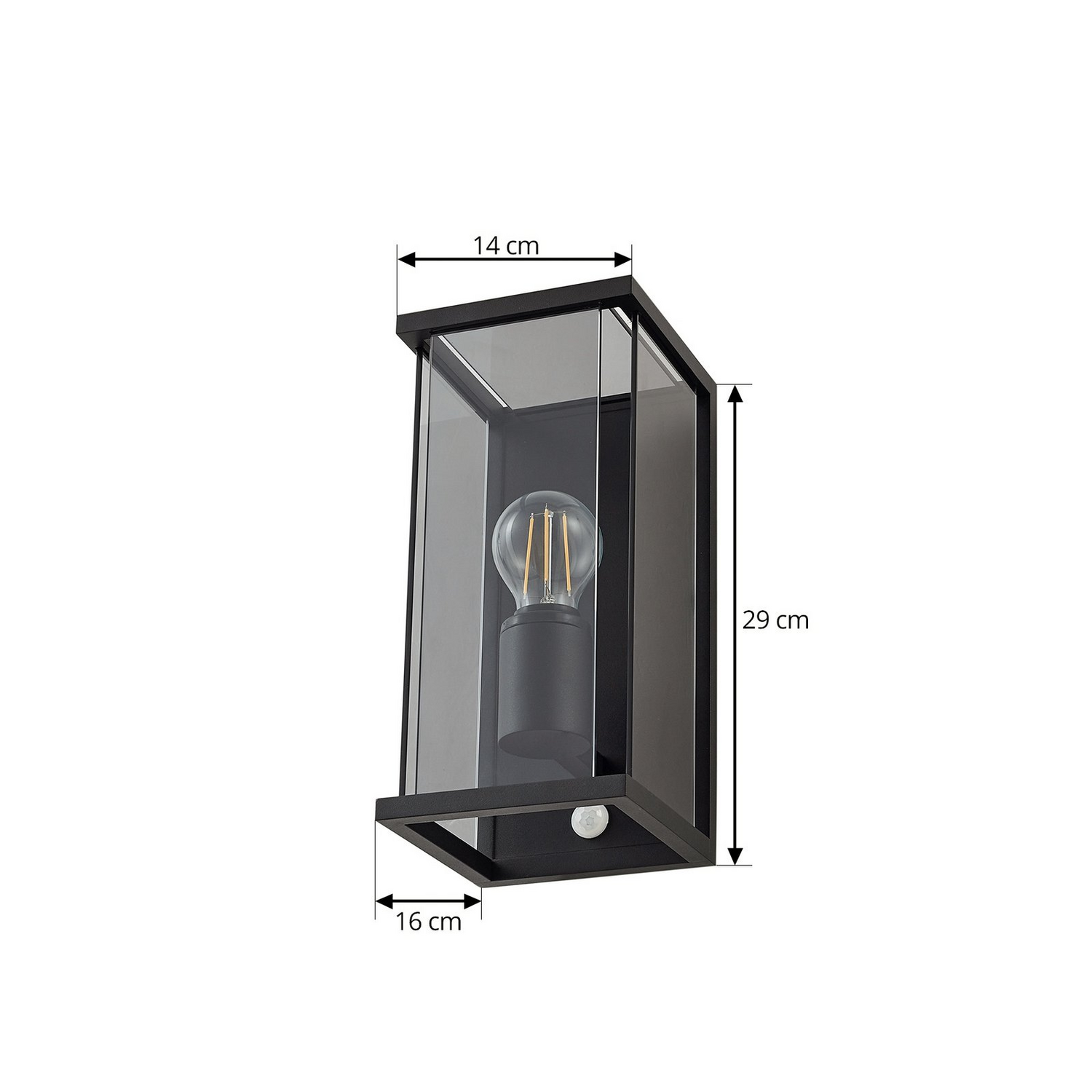 B-Ware Lucande Außenwandleuchte Wandlampe Außenlampe Rauchgrau Sensor Ip54 E27868