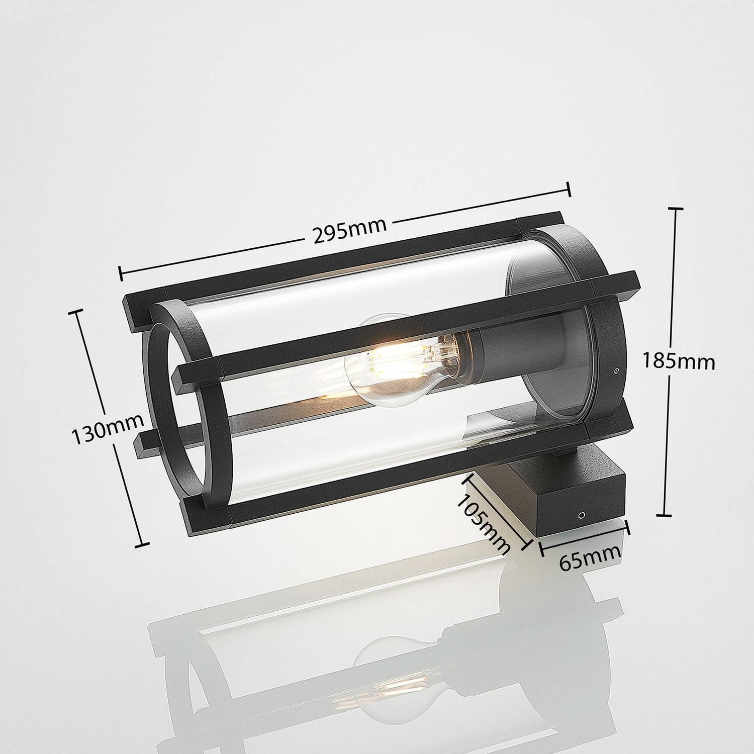 B-Ware Lucande Brienne Außenwandleuchte Wandleuchte Lampe Leuchte Glasschirm Rund 15329 - 4251096573473