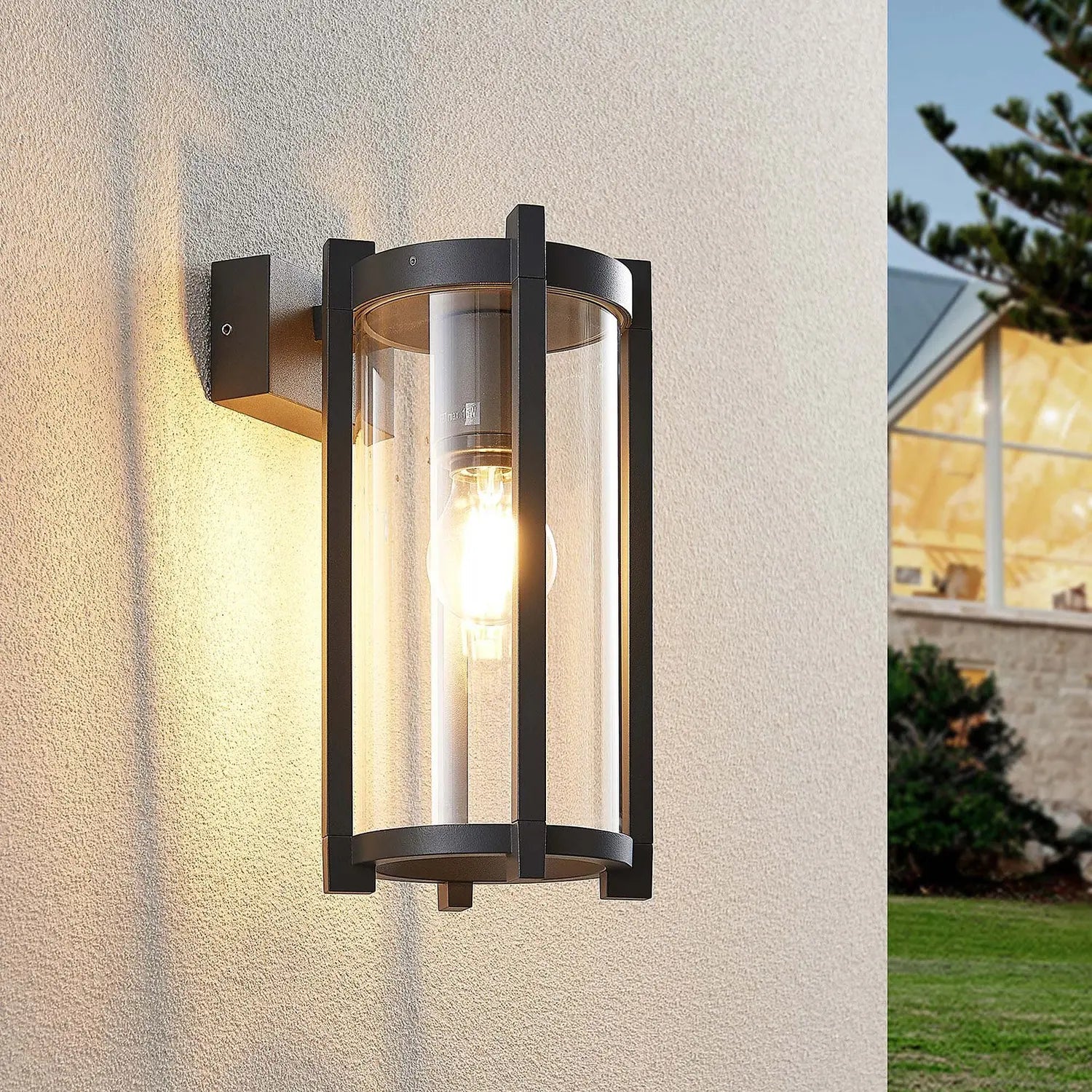 B-Ware Lucande Brienne Außenwandleuchte Wandleuchte Lampe Leuchte Glasschirm Rund 15329 - 4251096573473