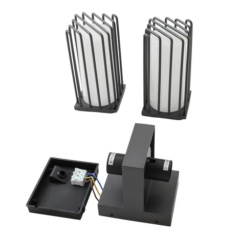 B-Ware Lucande Außenwandleuchte Wandlampe Chandan Anthrazit Alu 41,9 Cm Außenlampe