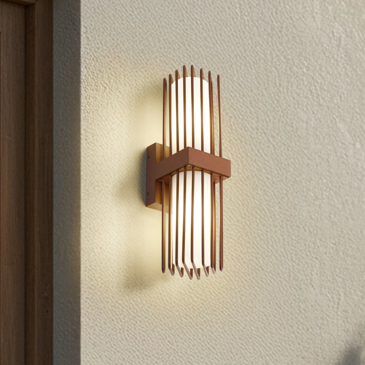 Lucande Außenwandleuchte Wandlampe Leuchte Chandan rost Aluminium Kunststoff E27 - 4255830906732