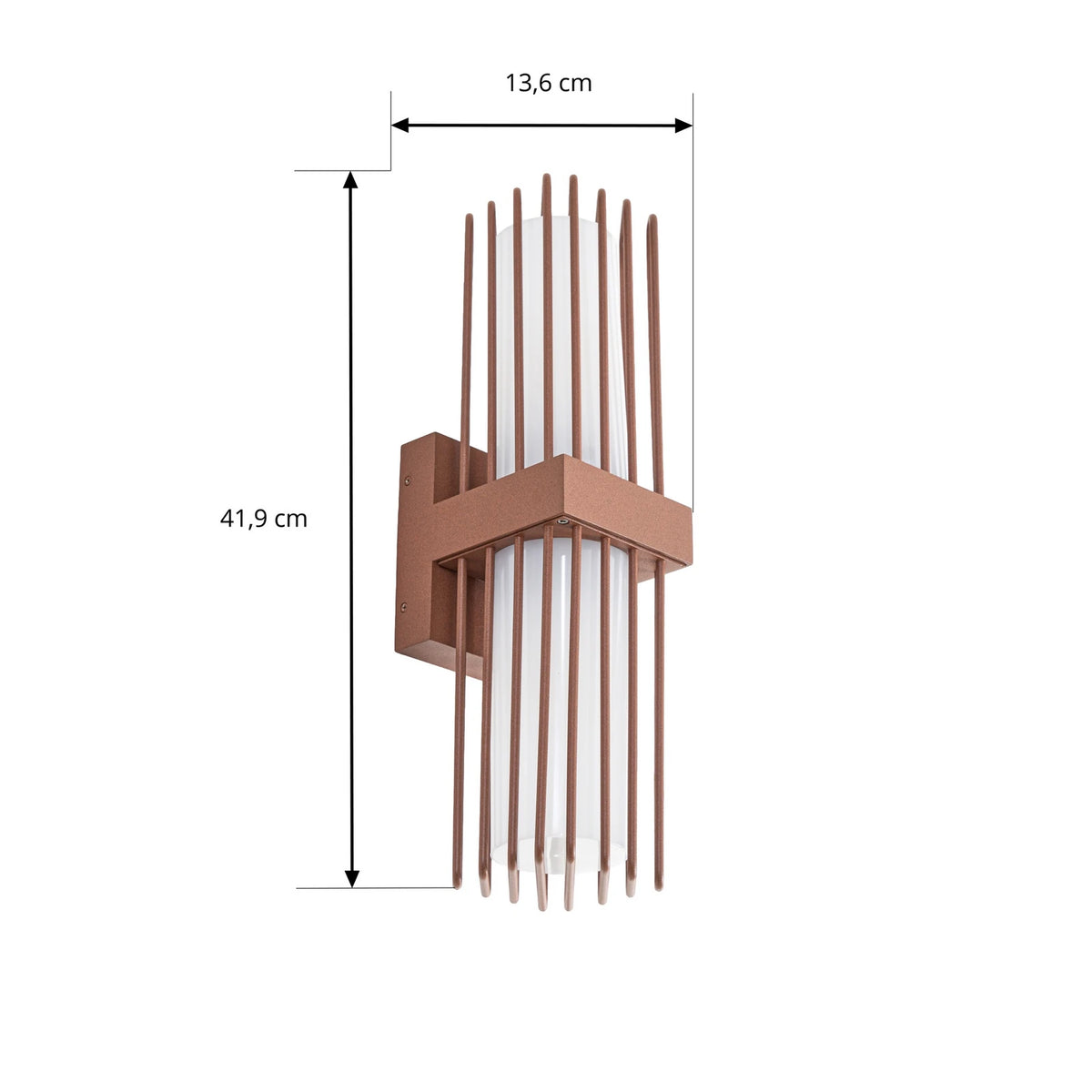 Lucande Außenwandleuchte Wandlampe Leuchte Chandan rost Aluminium Kunststoff E27 - 4255830906732