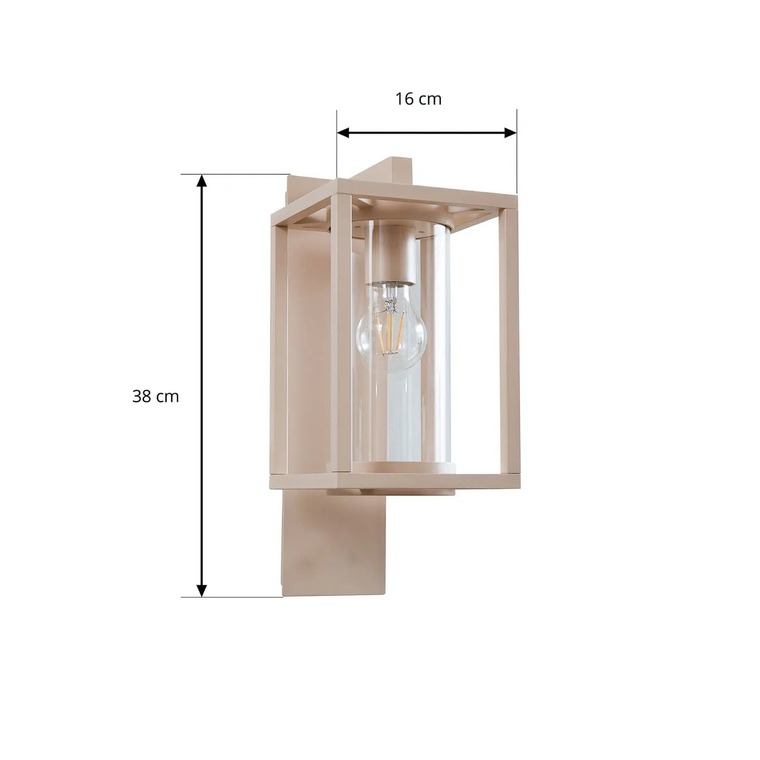 B-Ware Lucande Außenwandleuchte Wandlampe Ferda Außenleuchte Beige Glas E27 Led Ip44 - 4251911798197