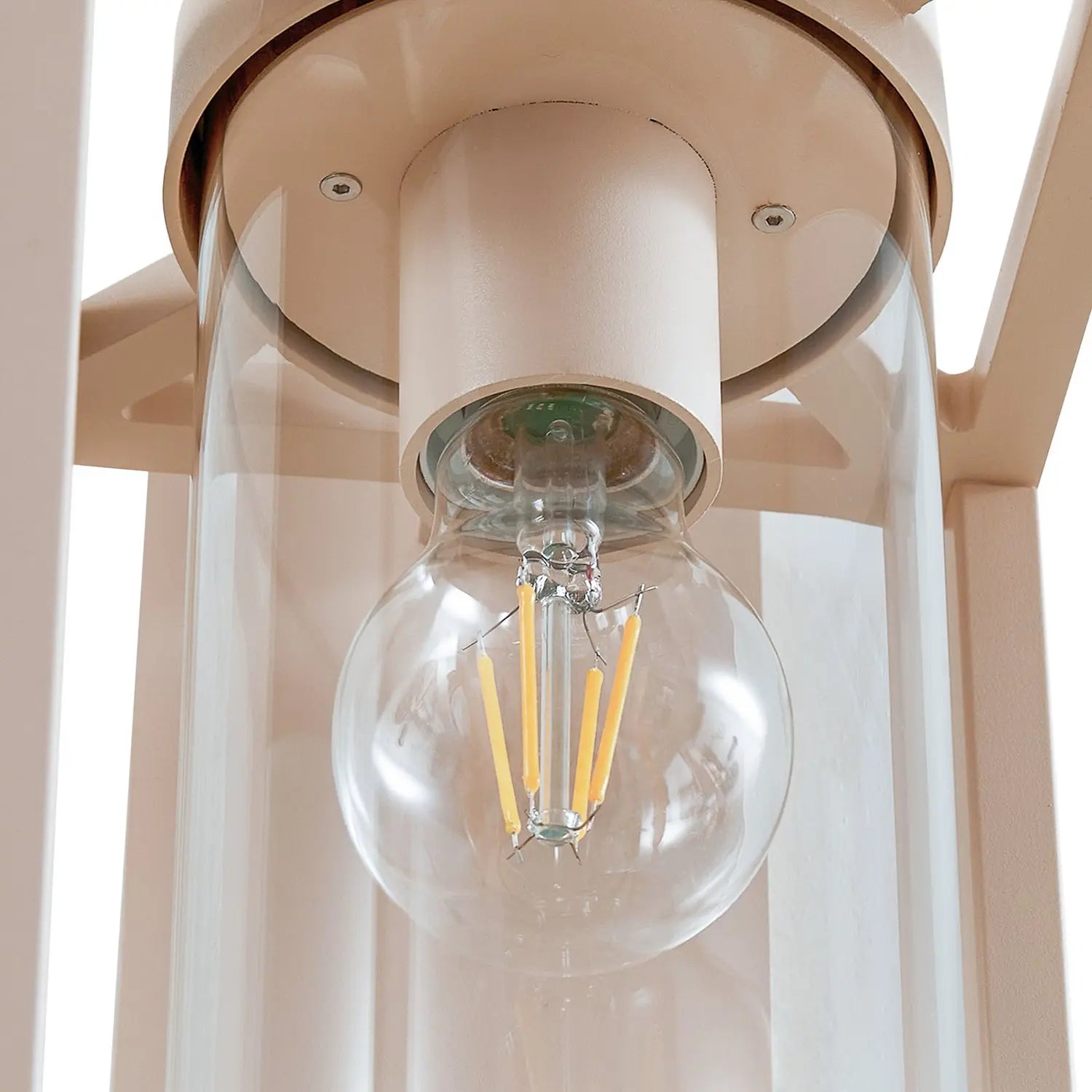 B-Ware Lucande Außenwandleuchte Wandlampe Ferda Außenleuchte Beige Glas E27 Led Ip44 - 4251911798197