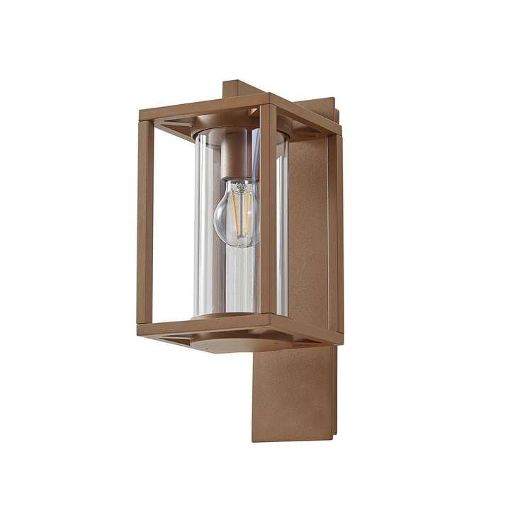 Lucande Außenwandleuchte Lampe Ferda Ip44 Hängend Braun Aluminium Glas E27 B-Ware