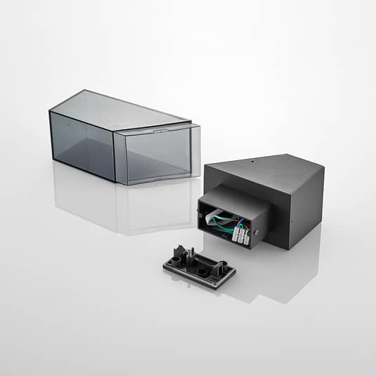 B-Ware Lucande Fiola Außenwandleuchte Außenwandlampe Lampe Leuchte Wandlampe Schwarz