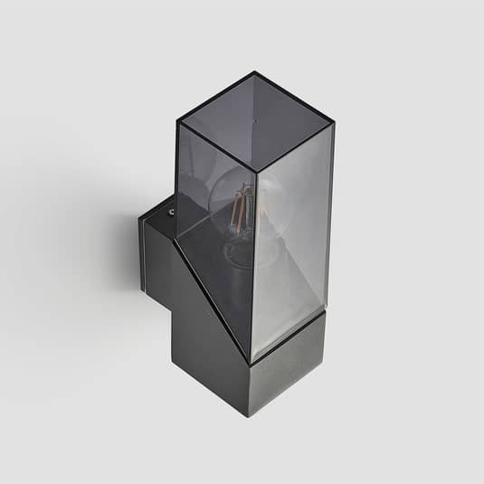 B-Ware Lucande Fiola Außenwandleuchte Außenwandlampe Lampe Leuchte Wandlampe Schwarz