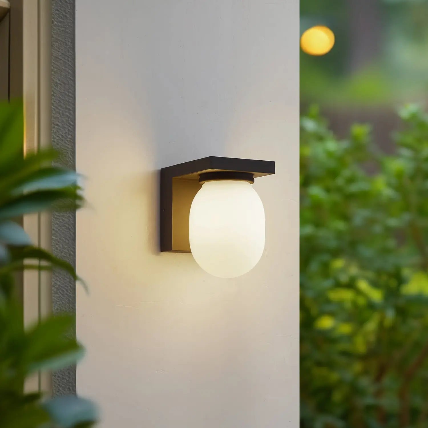B-Ware Lucande Außenwandleuchte Wandlampe Ovaali Glas Dunkelgrau Ip65 Außenlampe - 4251911796872