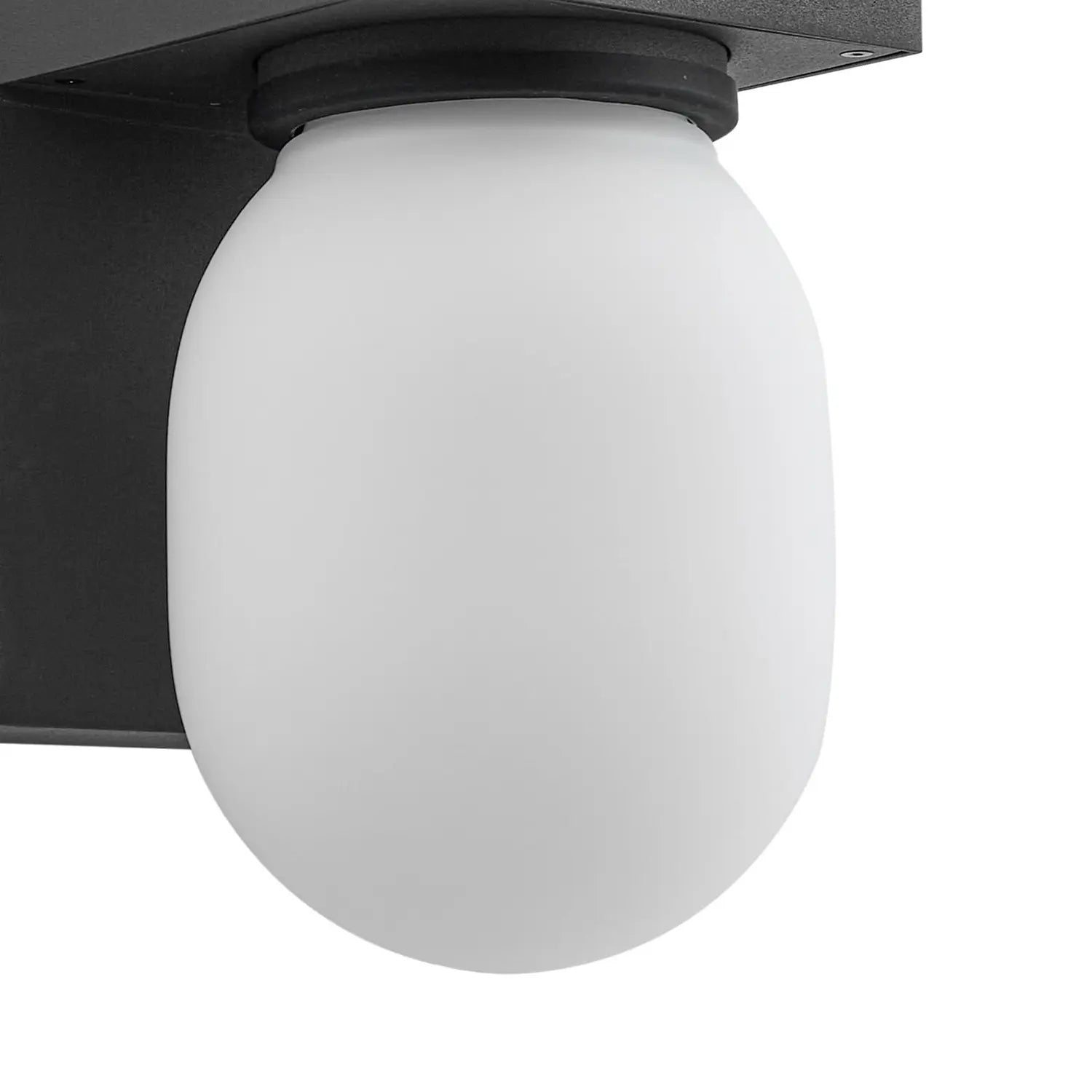 B-Ware Lucande Außenwandleuchte Wandlampe Ovaali Glas Dunkelgrau Ip65 Außenlampe - 4251911796872