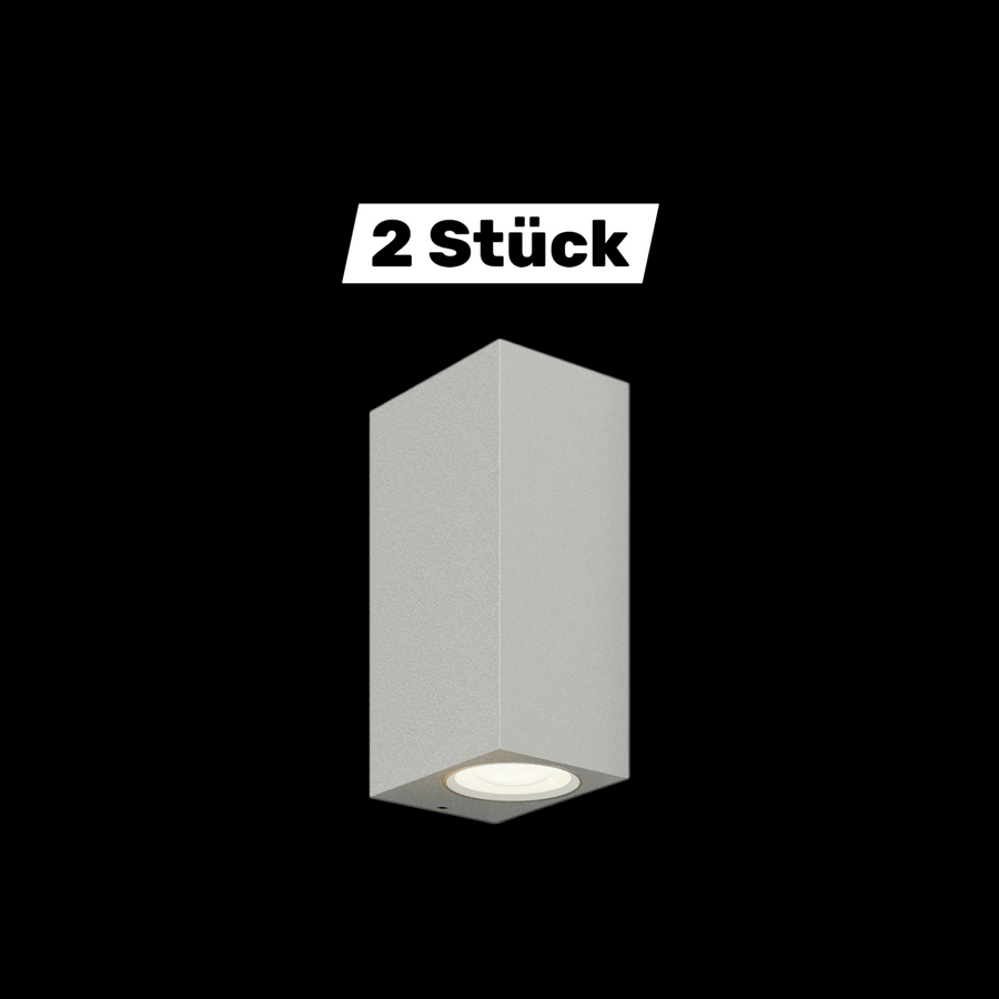 Lucande Silberne Außenwandleuchte Außen Wandleuchte Leuchte Tavi Led 2 Stück B-Ware - 6291105700696