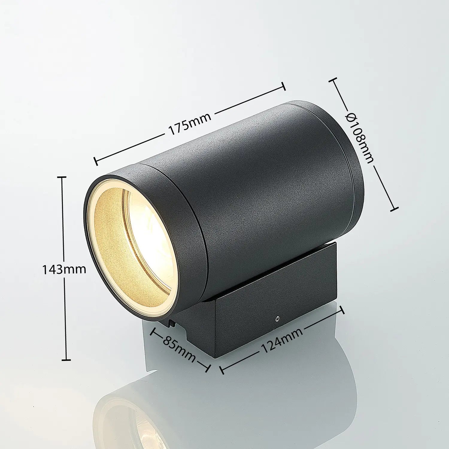 B-Ware Lucande Thomke Außen Wandleuchte Wandleuchte Lampe Leuchte 1 Flammig Dunkelgrau - 4251096569346