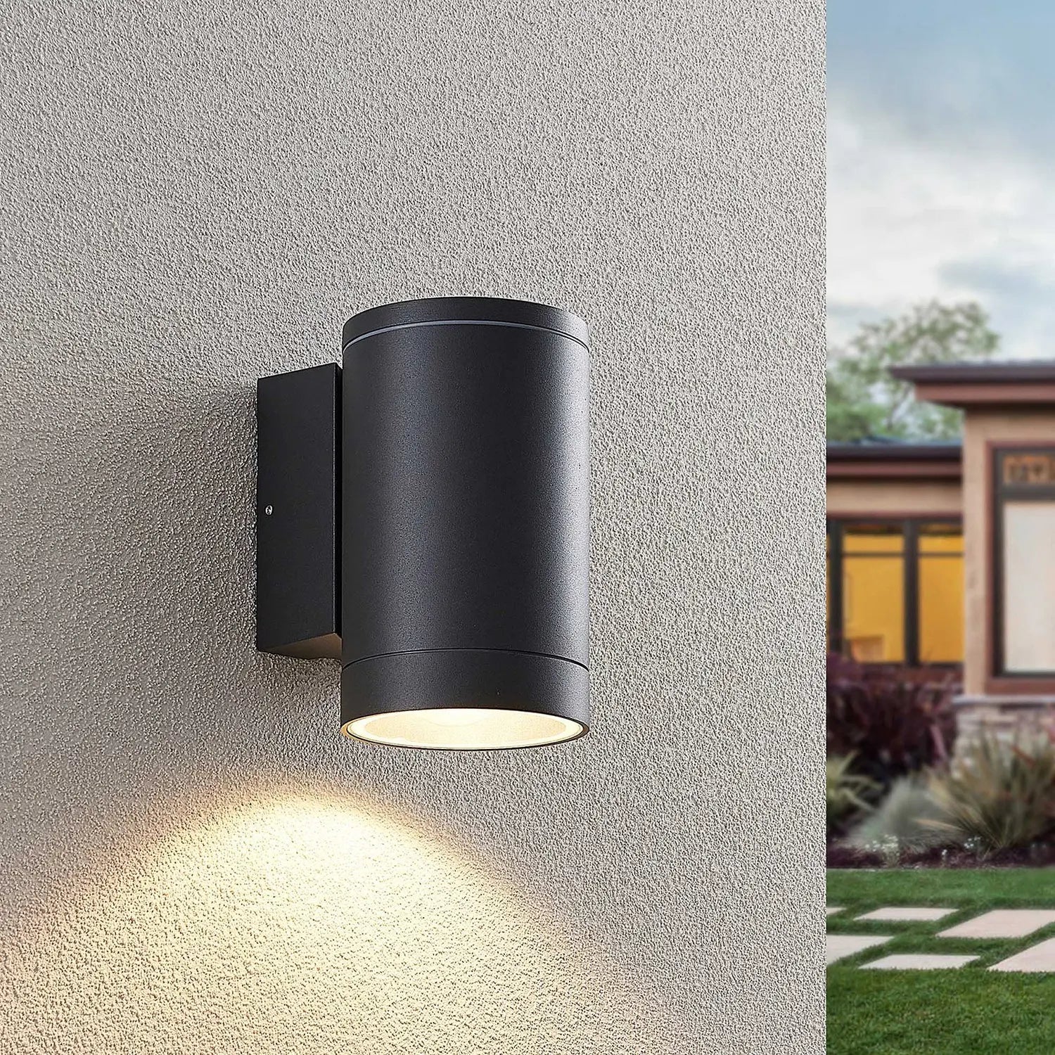 B-Ware Lucande Thomke Außen Wandleuchte Wandleuchte Lampe Leuchte 1 Flammig Dunkelgrau - 4251096569346