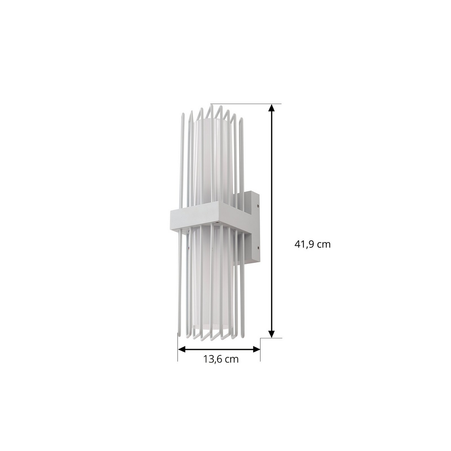 Lucande Außenwandleuchte Wandlampe Chandan Weiß Metall Ip54 42 Cm Lampe Leuchte B-Ware - 4251911799705