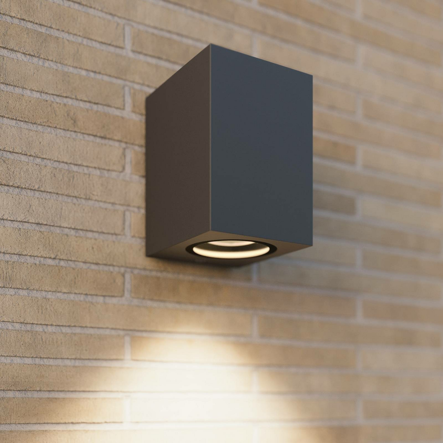 Lucande Xava Außenwandleuchte Downlight Wandleuchte Wandleuchte Lampe Gu10 Grau B-Ware - 4251096538847