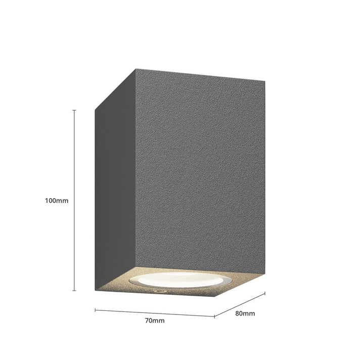 Lucande Xava Außenwandleuchte Downlight Wandleuchte Wandleuchte Lampe Gu10 Grau B-Ware - 4251096538847