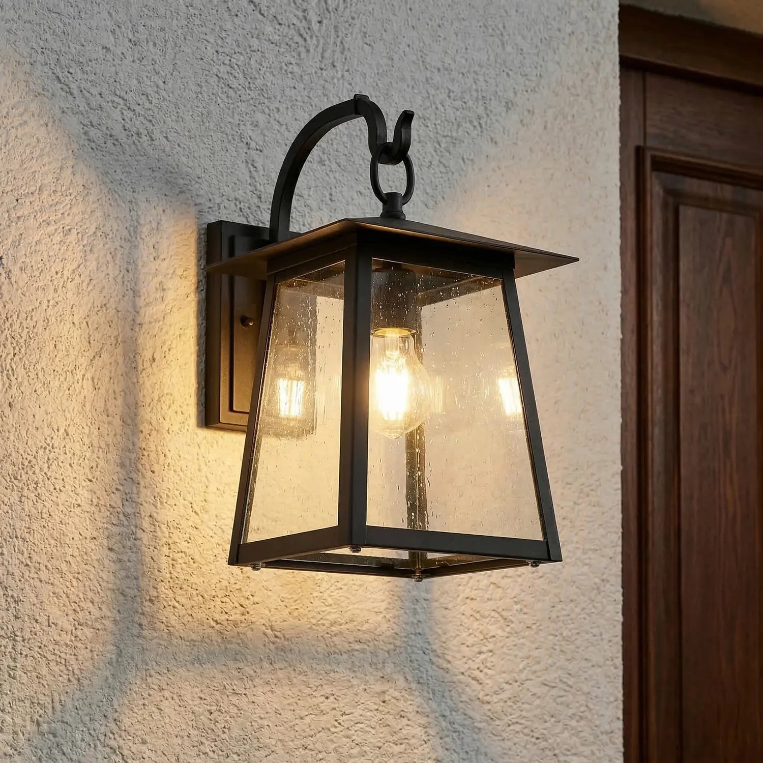 B-Ware Leuchte Außenwandleuchte Laterne Lindby Lucande Schwarz Aluminium Glas - 4255830909214