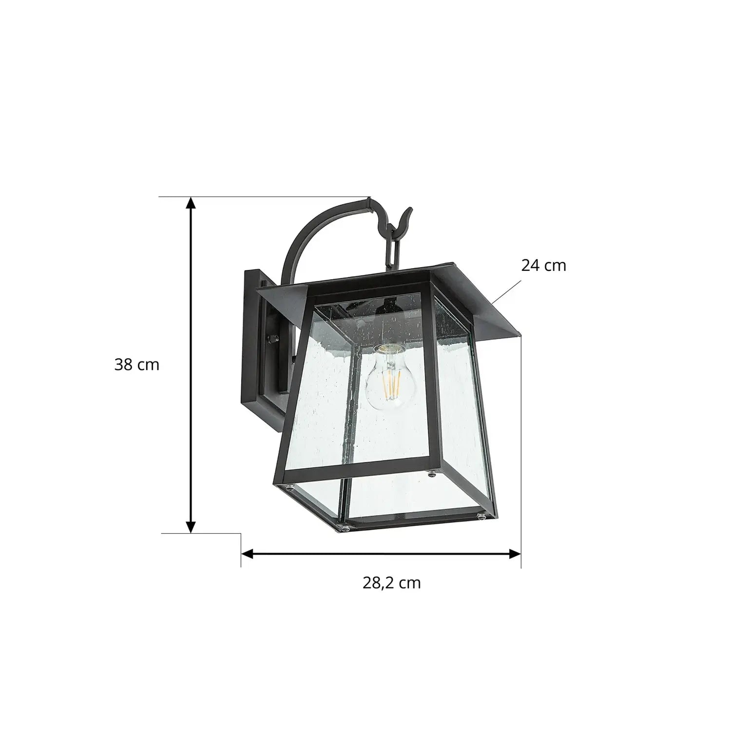 B-Ware Leuchte Außenwandleuchte Laterne Lindby Lucande Schwarz Aluminium Glas - 4255830909214