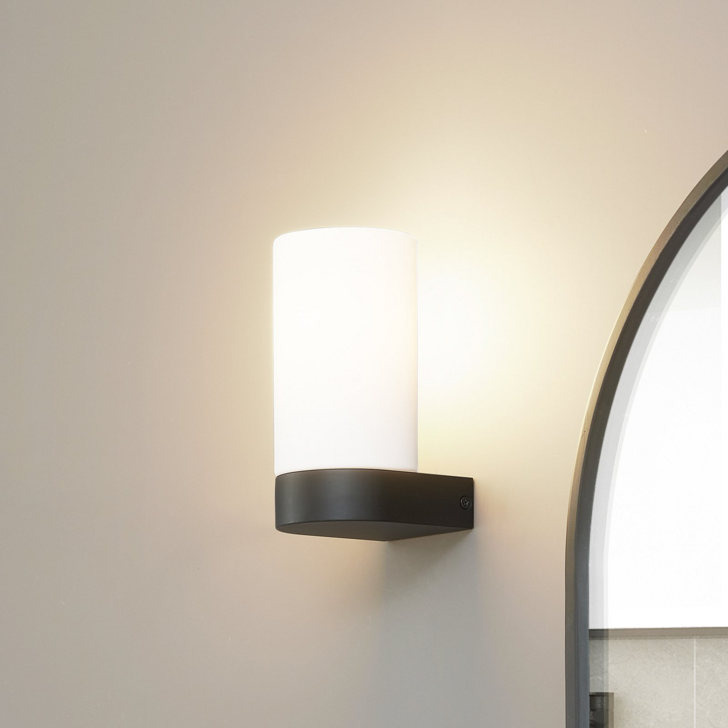 B-Ware Lucande Bad Wandleuchte Basolo Wandlampe E14 Schwarz Höhe 17,2 Cm Glas 2 Stück - 4251911778076