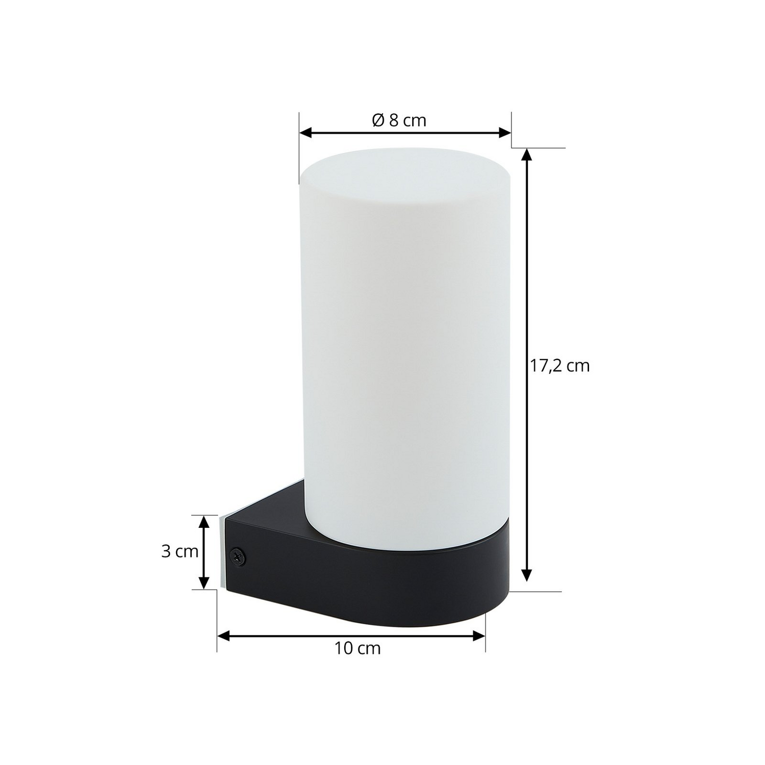 B-Ware Lucande Bad Wandleuchte Basolo Wandlampe E14 Schwarz Höhe 17,2 Cm Glas 2 Stück - 4251911778076