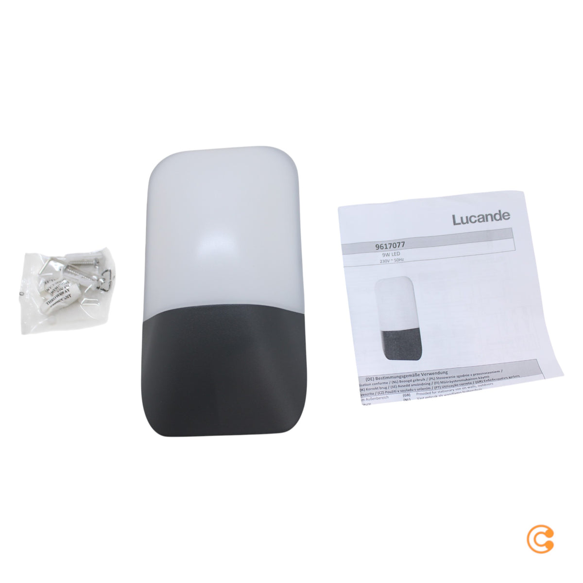 Lucande Außenwandleuchte Wandlampe LED Bazilea Anthrazit Lampe Warmweiß IP65 - 4251096582918