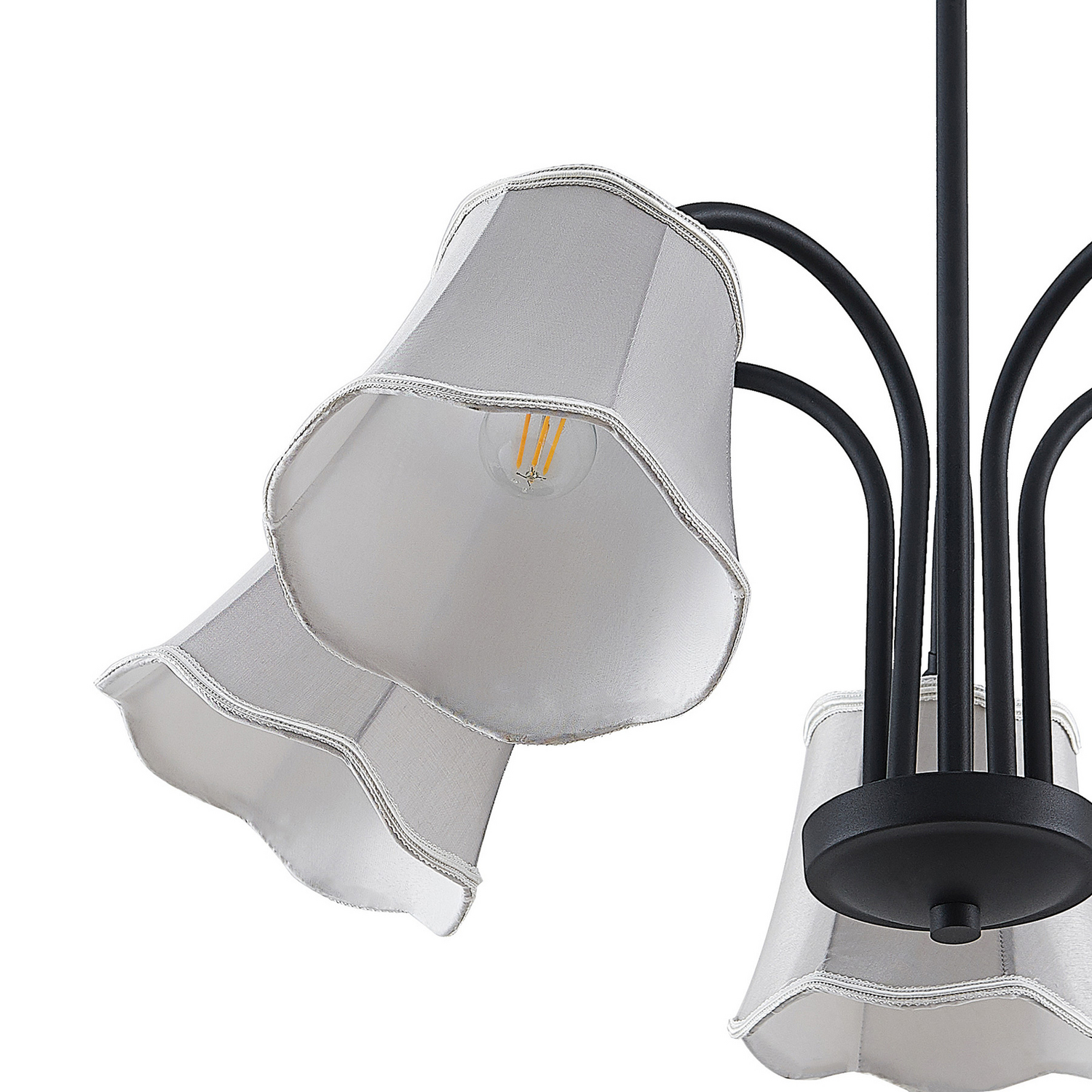 B-Ware Lucande Binta Hängelampe Fünfflammig Silbergrau Deckenlampe Deckenleuchte Lampe - 4251911726206
