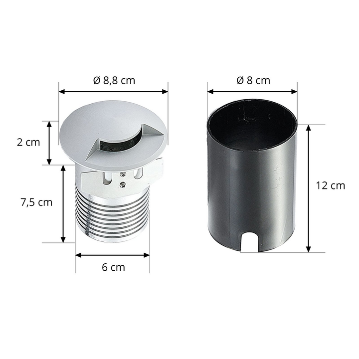 Lucande Bodeneinbauleuchte Milara Aus Aluminium Wegeleuchte Bodenleuchte779 B-Ware
