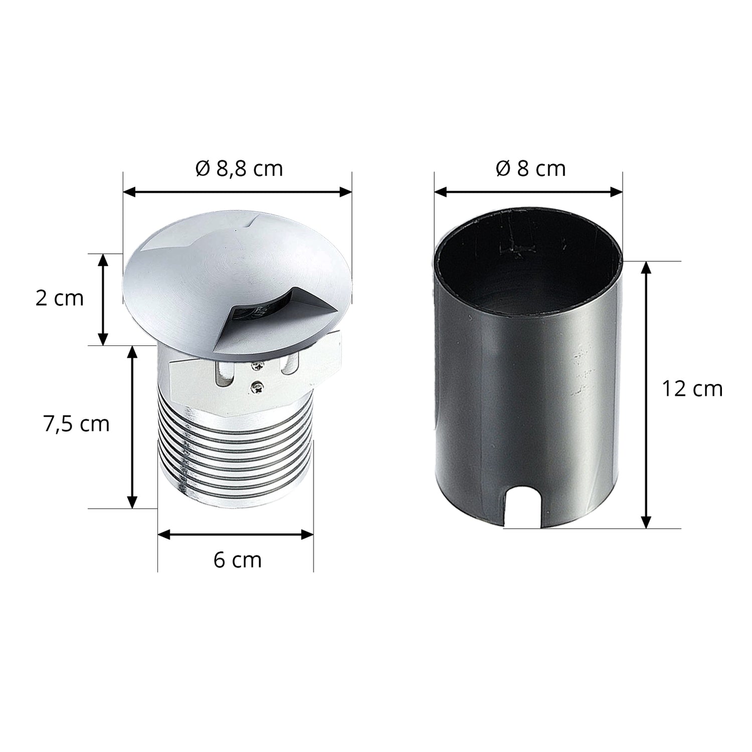 B-Ware Lucande Bodeneinbauleuchte Bartosz Aluminium Wegeleuchte Garten Sockelleuch91 - 4251096562729