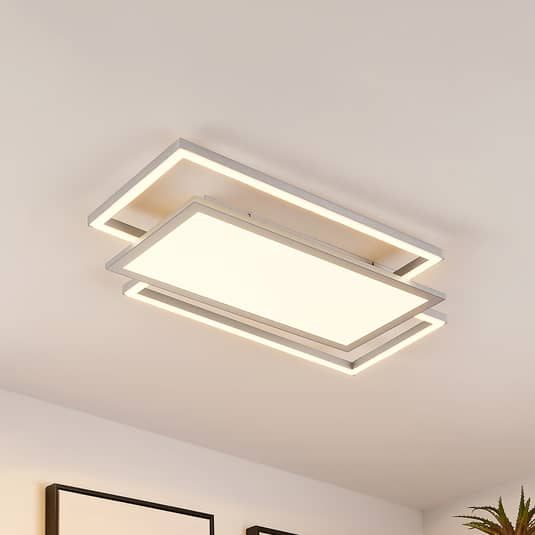 B-Ware Lucande Ciaran Led Deckenlampe Hängelampe Lampe Leuchte Led 30 W Warmweiß Silber - 4251096596915