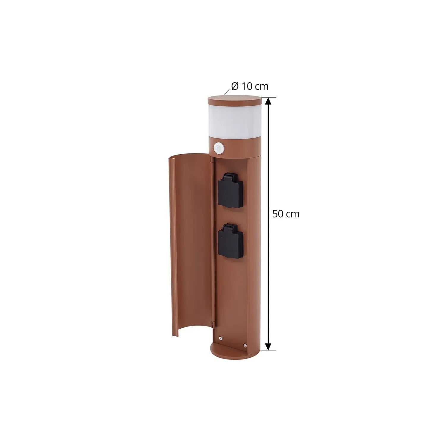 B-Ware Lucande Sockellampe Standleuchte Corban Sensor Steckdose Rost Ip44 - 4255830900105