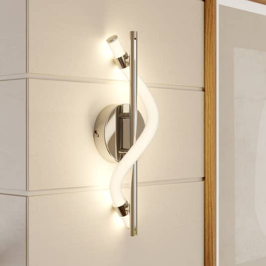 B-Ware Lucande Curla Led Wandleuchte Wandlampe Wandlicht Leuchte Lampe Licht Led Chrom - 4251096579611