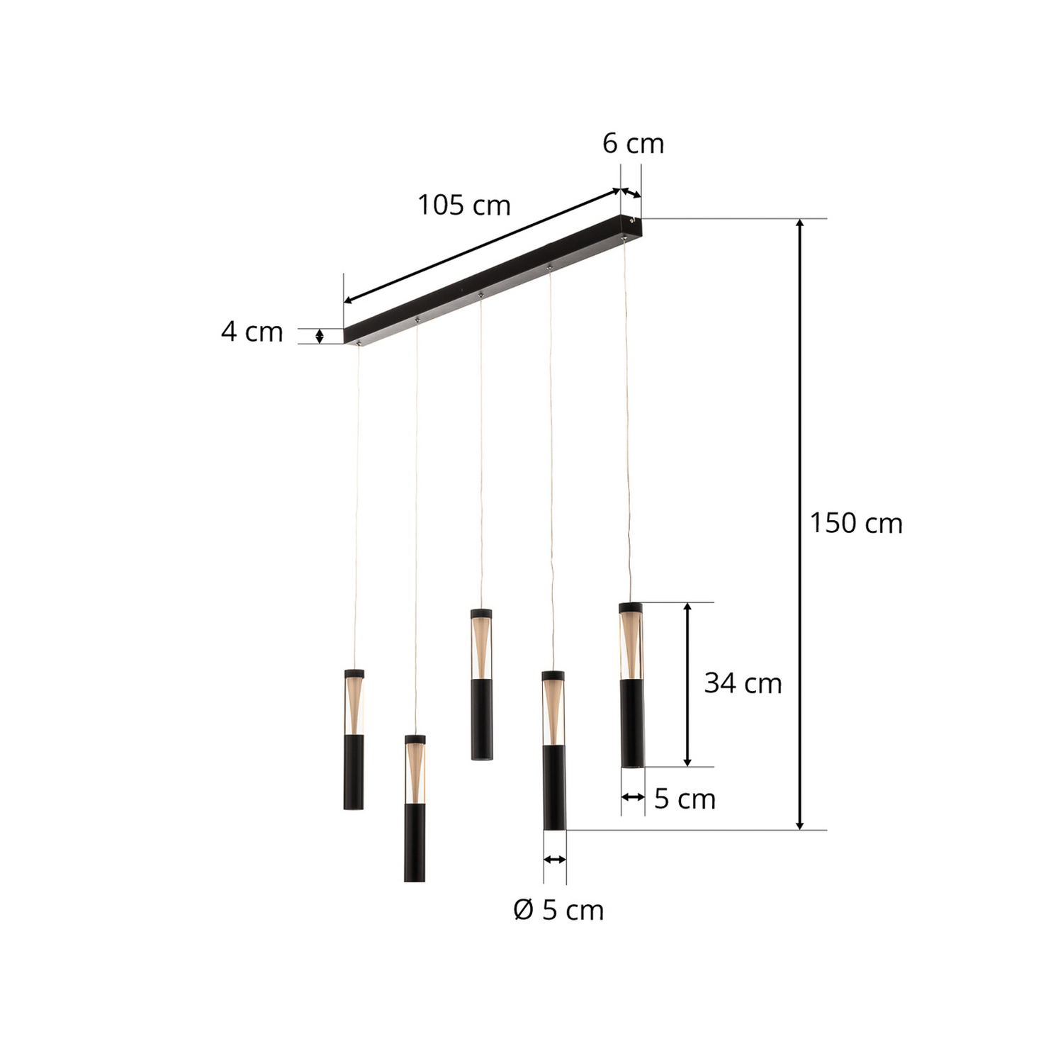 B-Ware Lucande Danson Led Pendelleuchte Hängelampe Led Lampe Esstisch Höhenverstell536 - 4251911752731