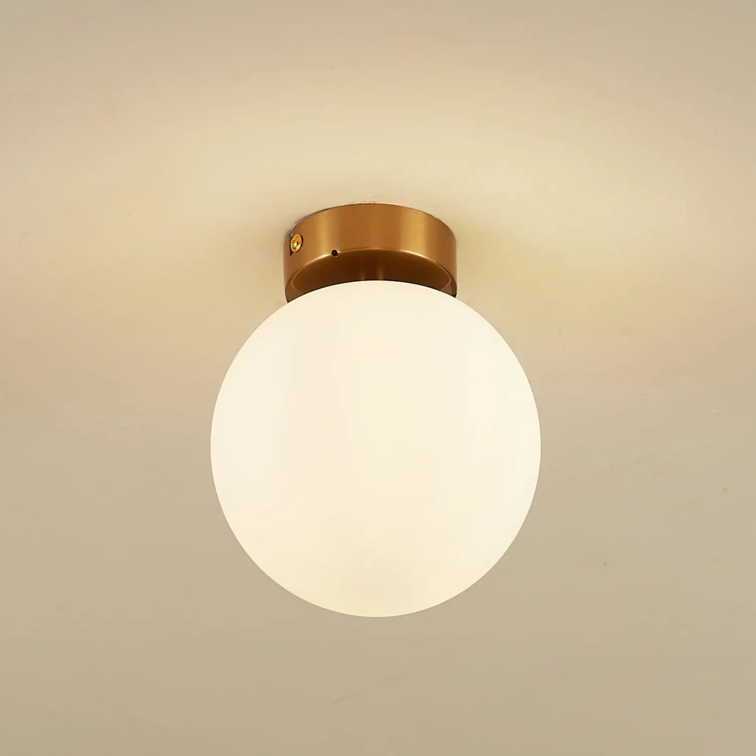 B-Ware Lucande Deckenlampe Lampe Bidolo Messingfarben Glas 15 Cm Ip44 - 4251911776324
