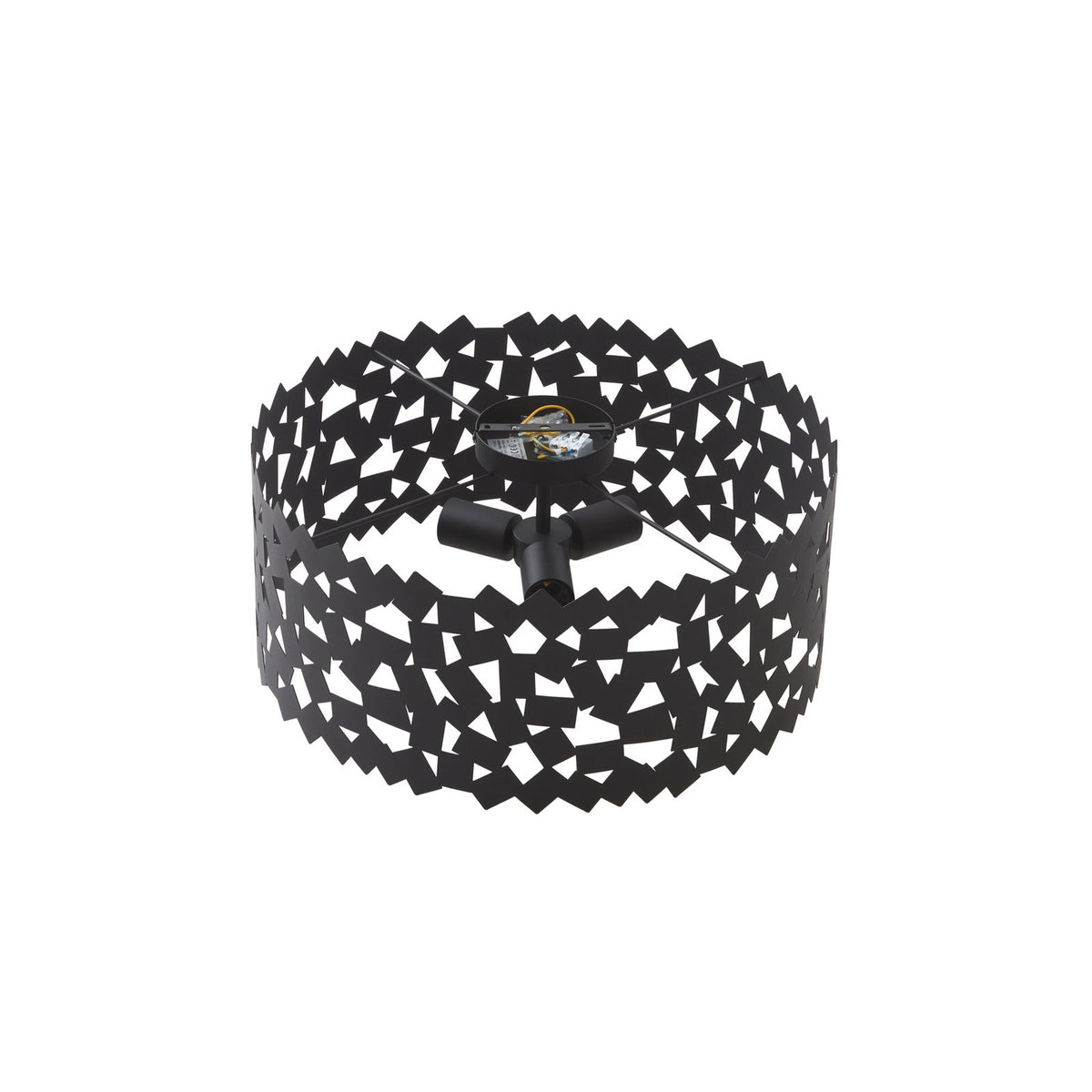 Lucande Deckenleuchte Deckenlampe Aeloria Eisen schwarz 50 cm E27 LED Leuchte - 4251911775198