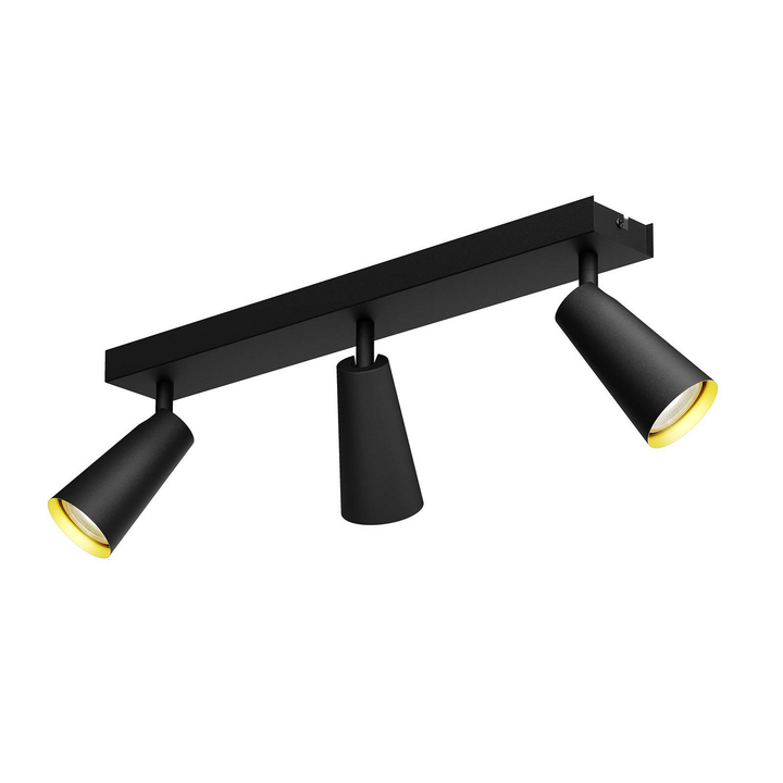 Lucande Angelina Deckenlampe Deckenlampe Lampe Leuchte 3 Fl. Gu10 Schwarz Gold B-Ware - 4251096569827