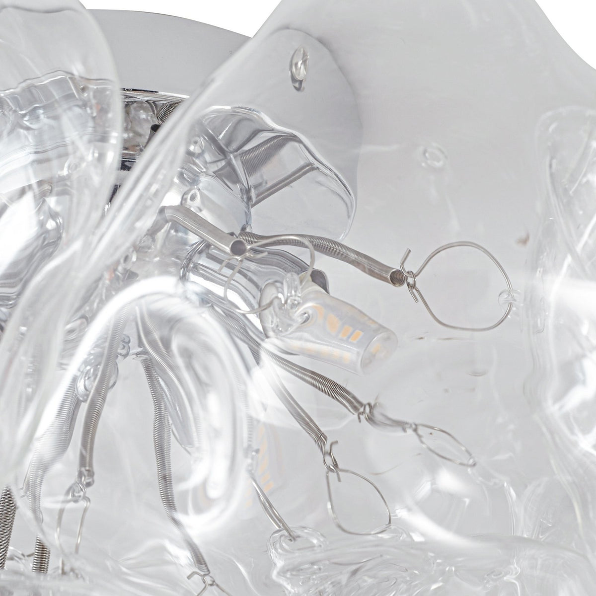 Lucande Deckenleuchte Lampe Diborah klar Glas Deckenbeleuchtung Ø 49 cm G9 - 4255830902710