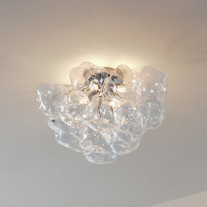 B-Ware Lucande Deckenleuchte Lampe Diborah klar Glas Deckenbeleuchtung Ø 49 cm G9