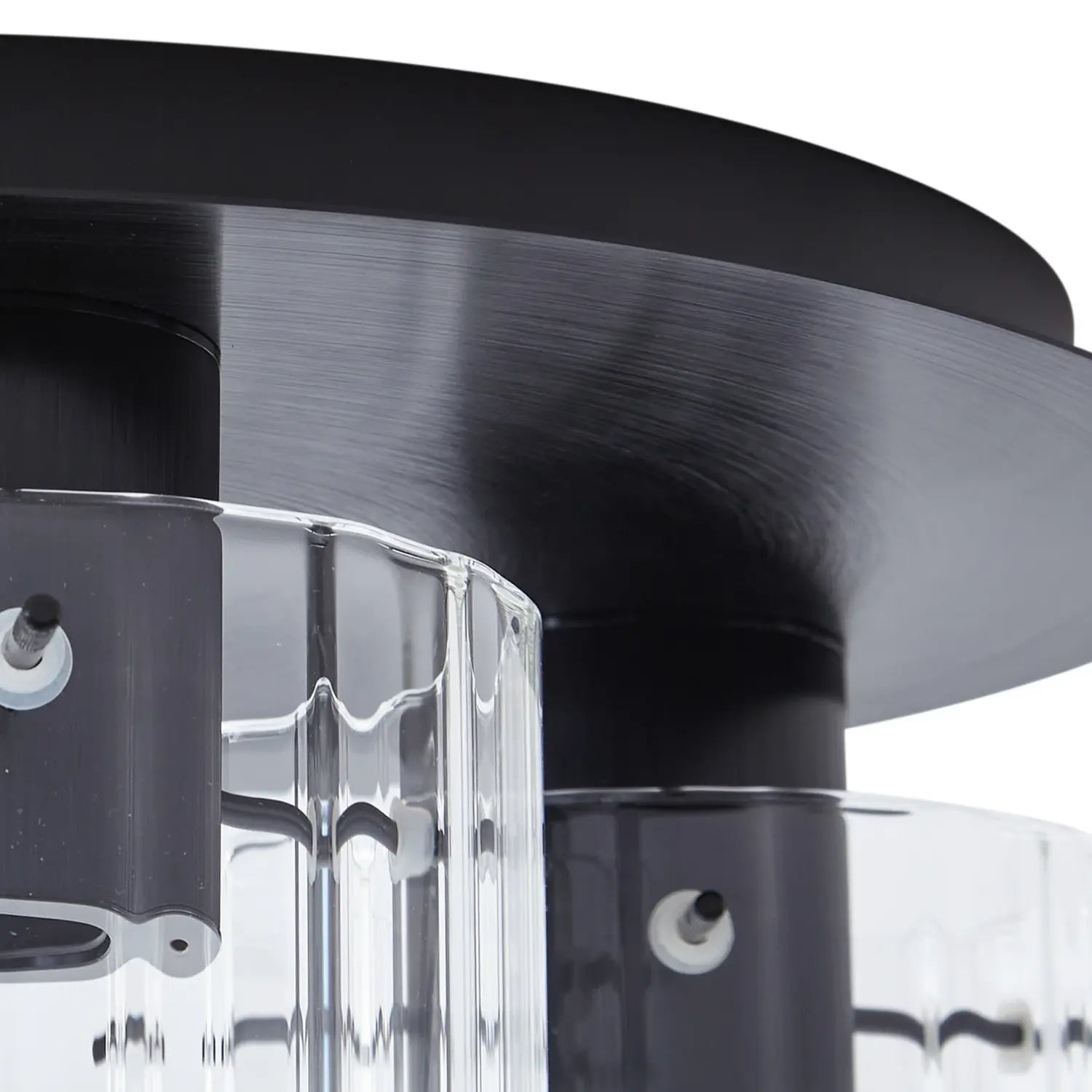 B-Ware Lucande Deckenleuchte Deckenspot Lampe Eirian Glas Schwarz Transparent E27 - 4251911775754