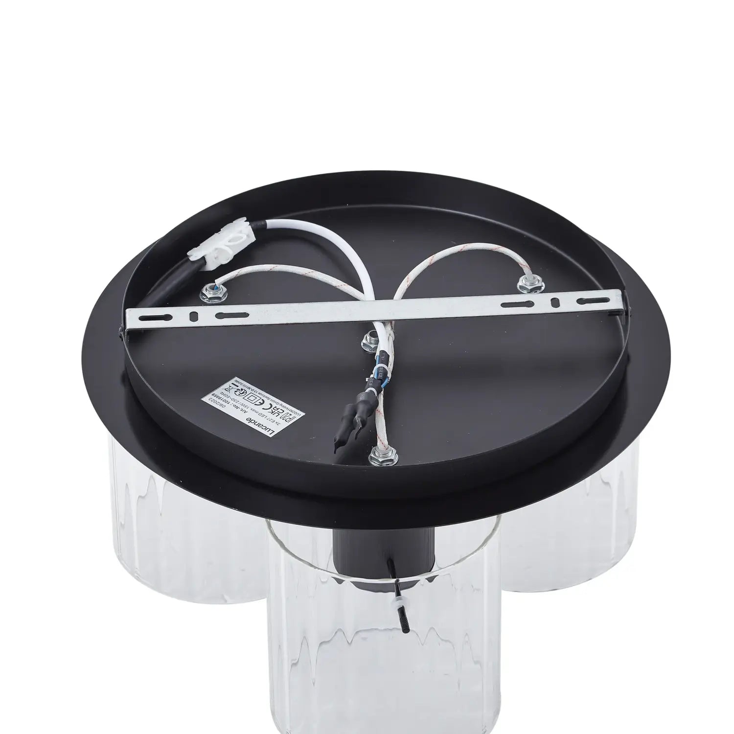 B-Ware Lucande Deckenleuchte Deckenspot Lampe Eirian Glas Schwarz Transparent E27 - 4251911775754