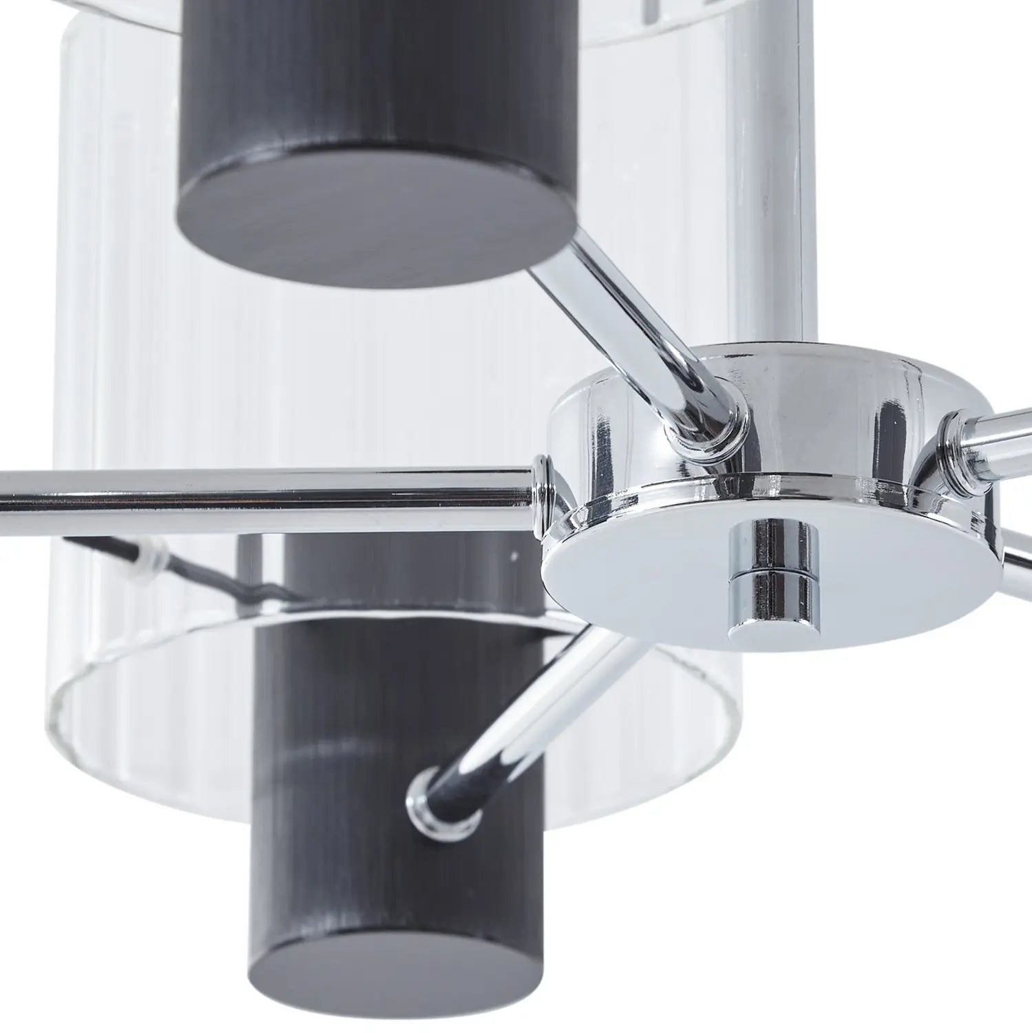 B-Ware Lucande Deckenleuchte Lampe Eirian Glas Schwarz Wohnraum Beleuchtung E27 - 4251911775747