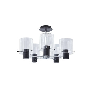B-Ware Lucande Deckenleuchte Lampe Eirian Glas Schwarz Wohnraum Beleuchtung E27