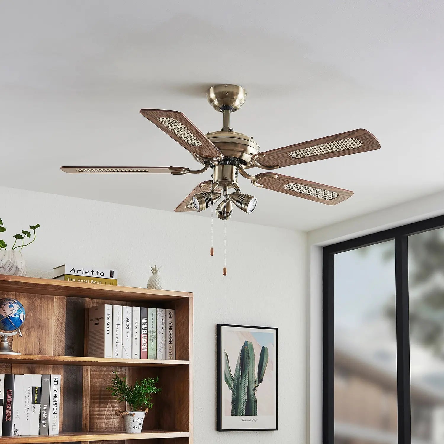B-Ware Lucande Deckenventilator Mit Licht Anariki Leise Messing Ventilator Lampe Spot - 4251911744682
