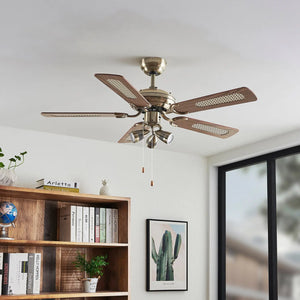 B-Ware Lucande Deckenventilator Mit Licht Anariki Leise Messing Ventilator Lampe Spot